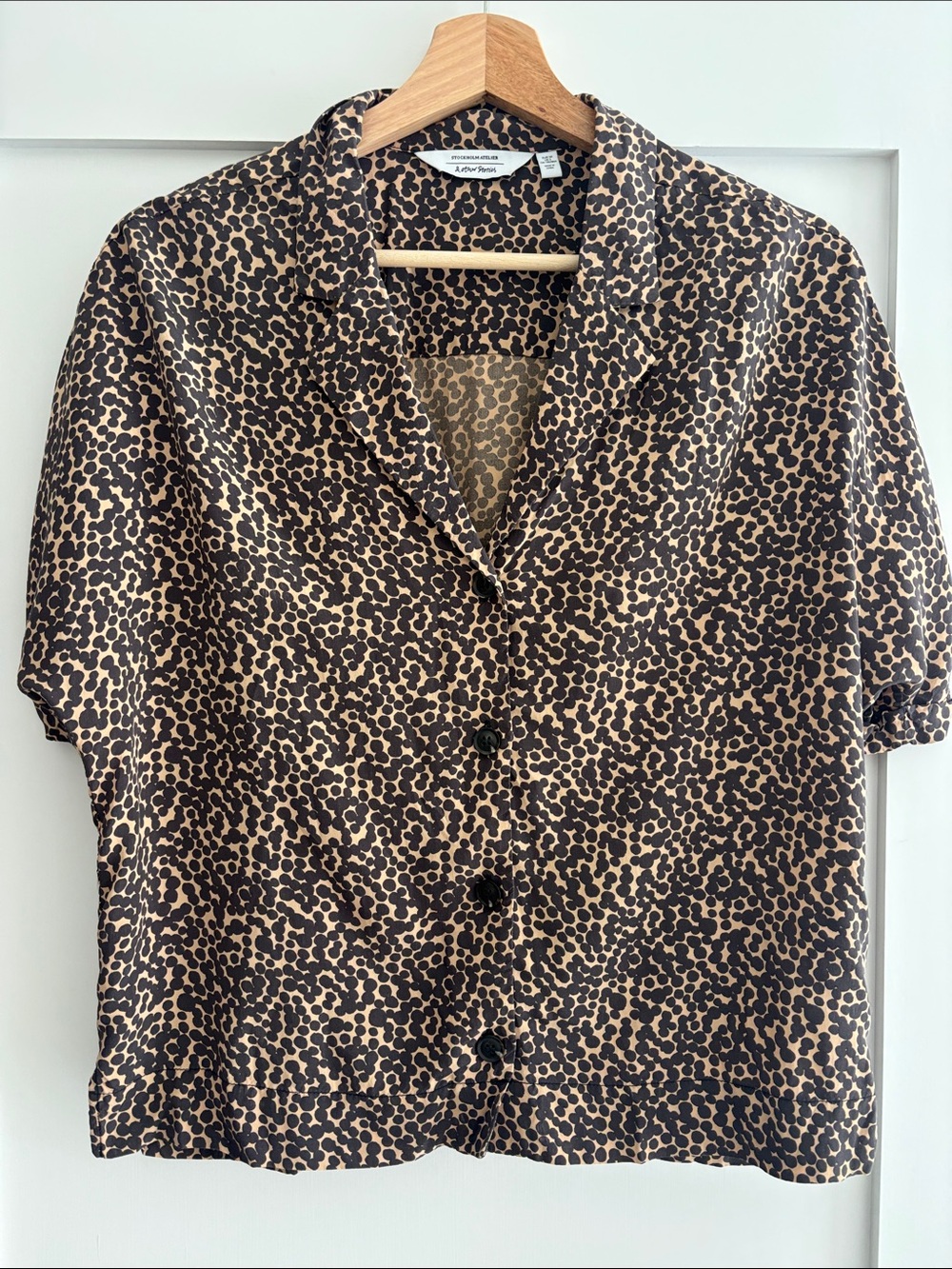 & Other Stories Abstract Dotted Button Up Blouse